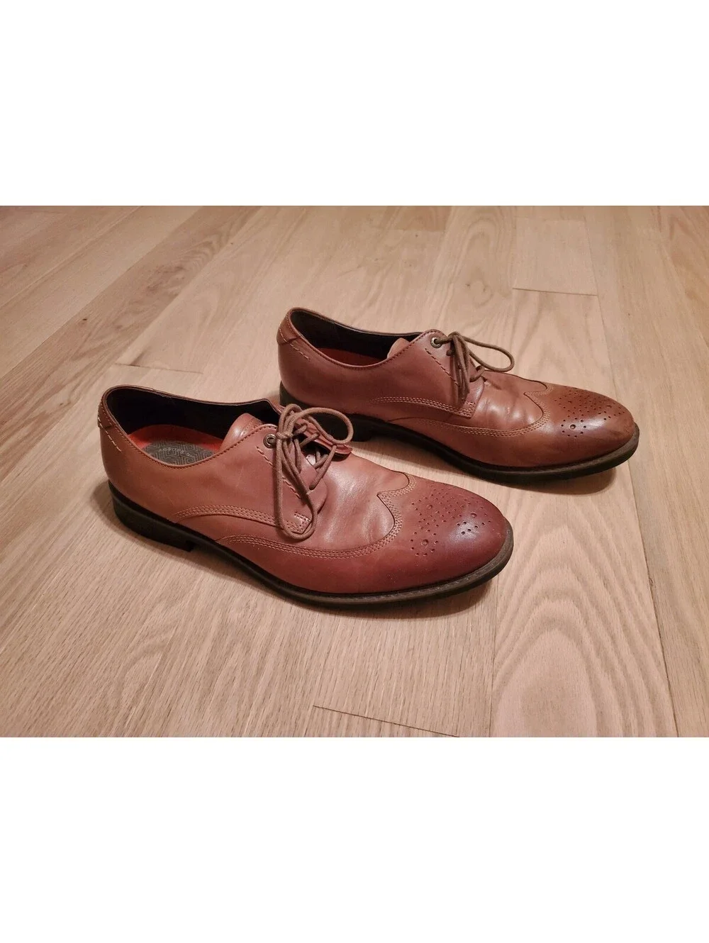 Rockport Brown Leather Wingtip Dress Shoes